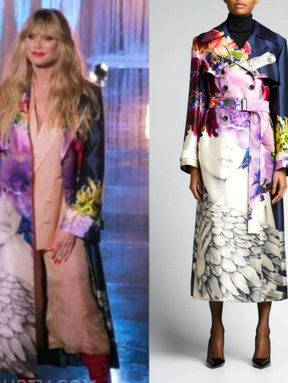 Jason Wu $4995 Rainbow Silk Trench Coat Maximalist Art to Wear Spring Unique - Picture 16 of 16